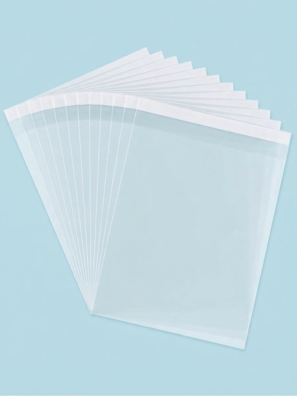 50PCS Large Clear Cellophane Bags with Adhesive Seal - Picture 4 of 8